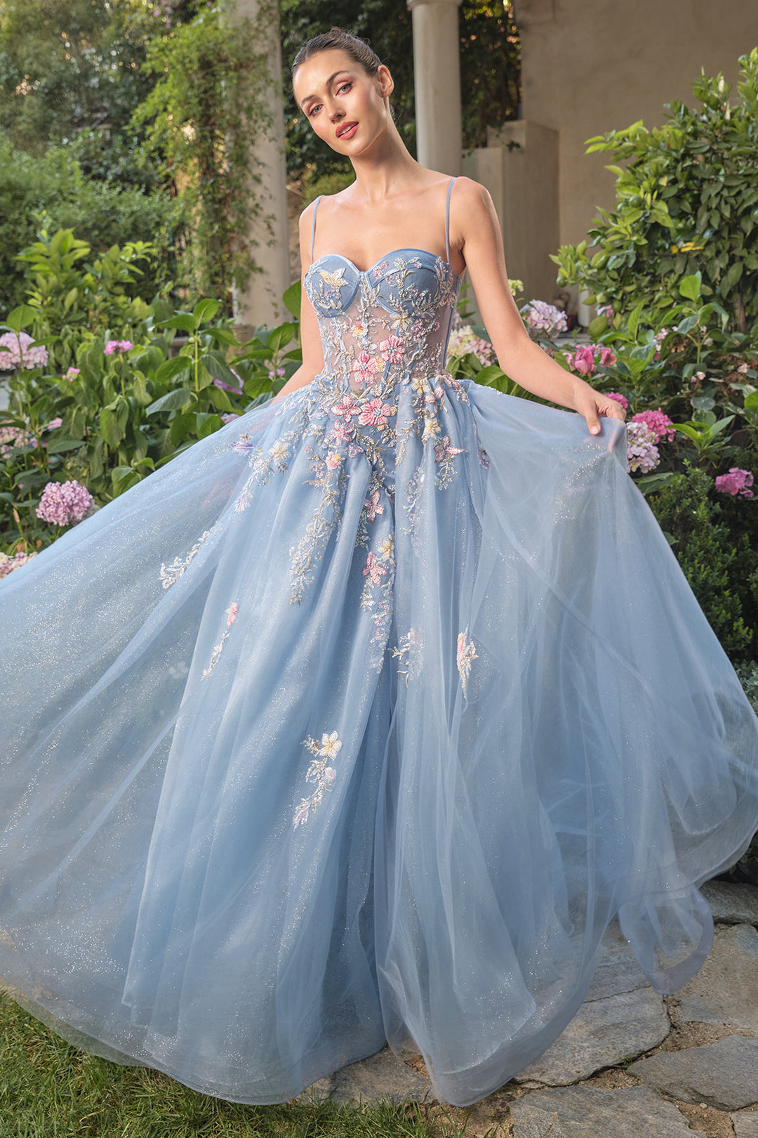 Andrea & Leo A1490 Evening Gown with Illusion Corset Bodice