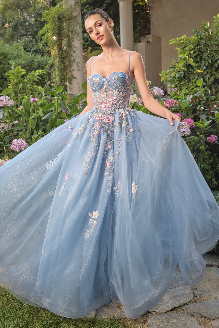Andrea & Leo A1490 Evening Gown with Illusion Corset Bodice