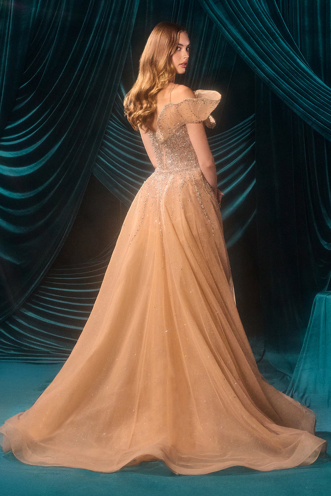 Andrea & Leo A1505 Evening Gown Fitted Silhouette with Beadwork