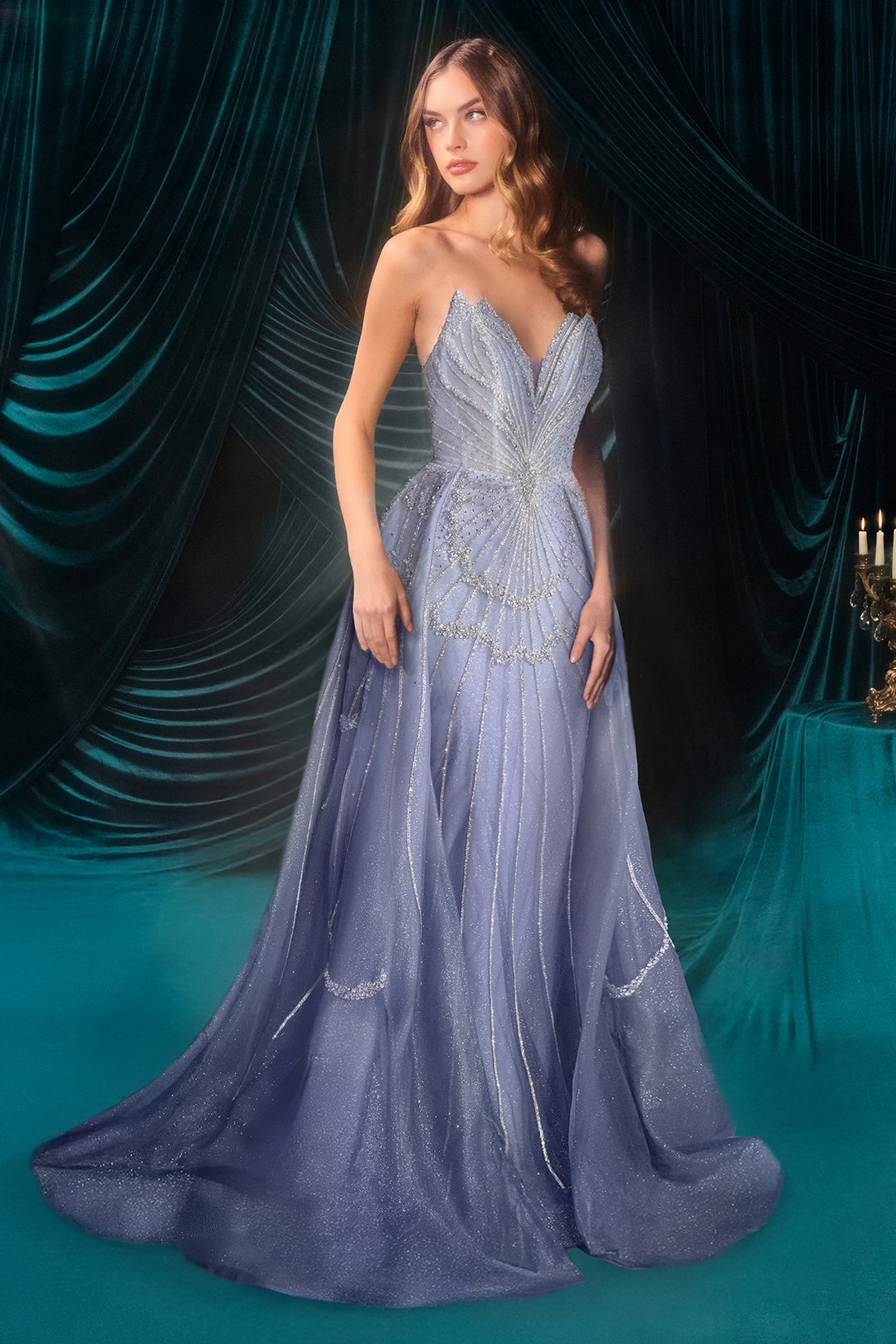 Andrea & Leo A1508 Evening Gown with Sculpted Sweetheart Neckline