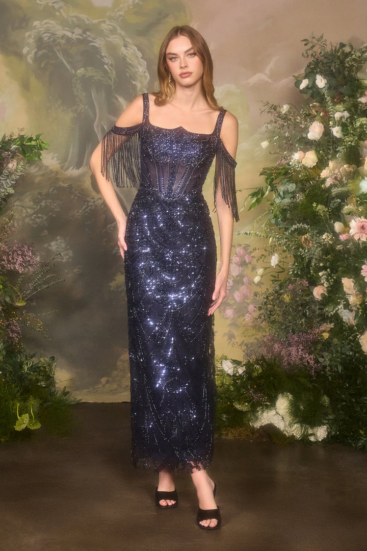 Andrea & Leo A1511 Evening Gown with Straight Neckline