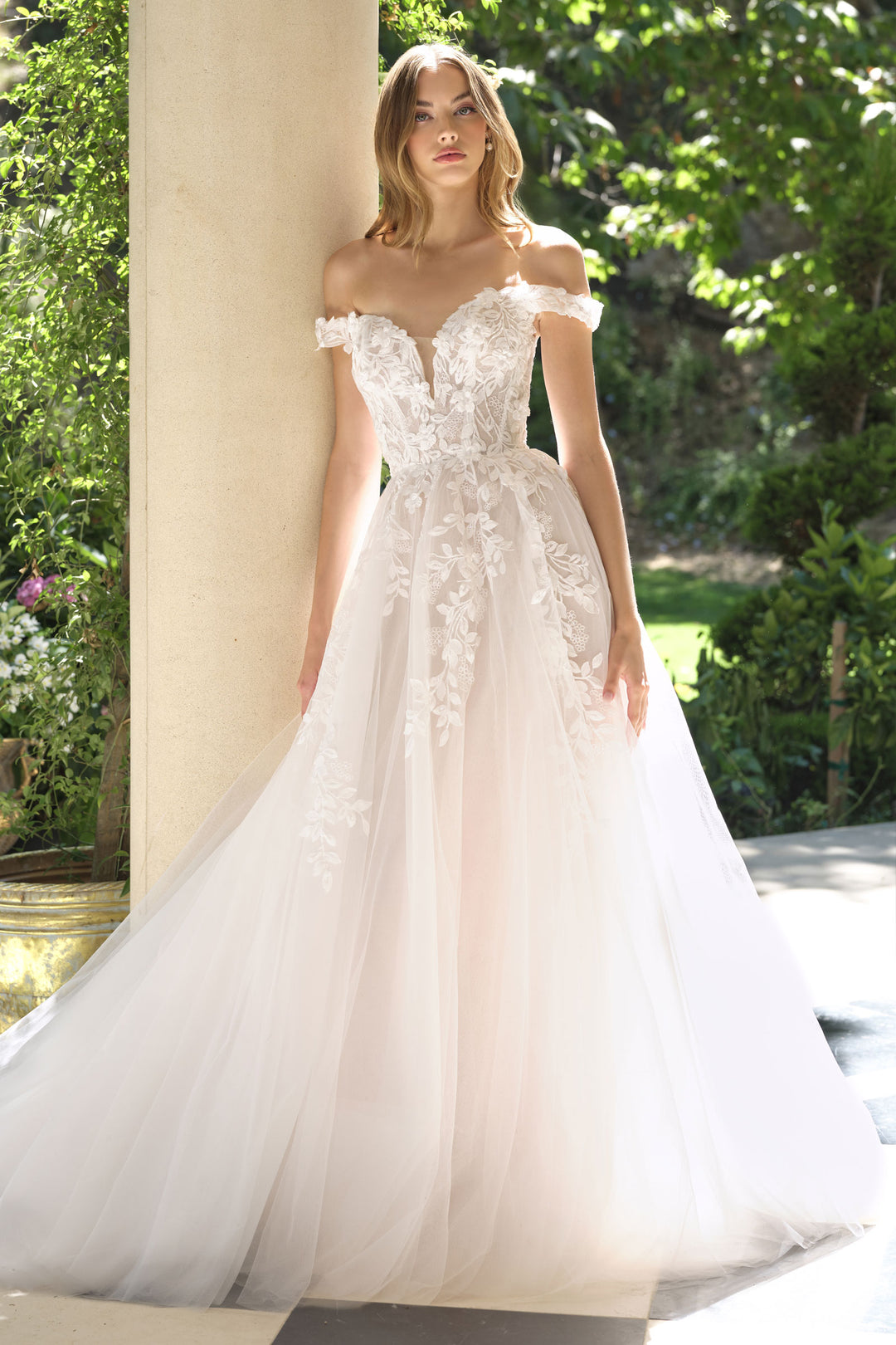 Andrea & Leo WL057 Off-The-Shoulder Ball Gown Prom Dress