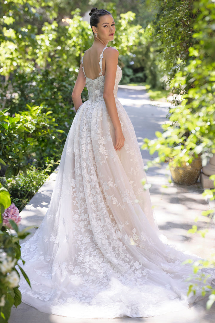 Andrea & Leo WL058 Evening Gown with Plunging Illusion Neckline