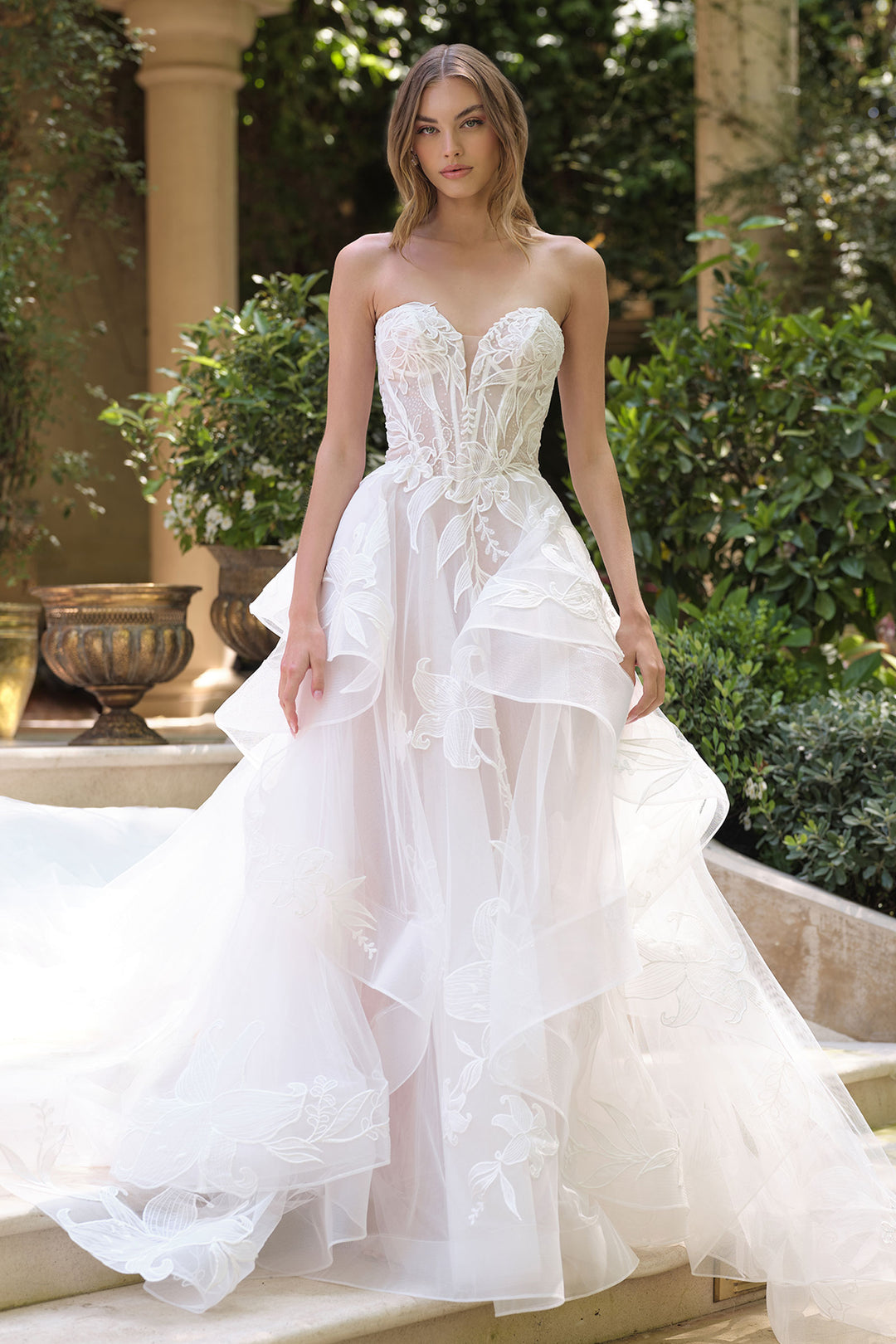 Andrea & Leo WL059 Evening Gown with Strapless Sweetheart Neckline