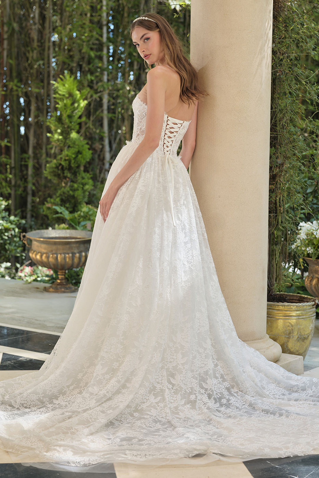 Andrea & Leo WL061 A-Line Evening Gown with Sweetheart Neckline