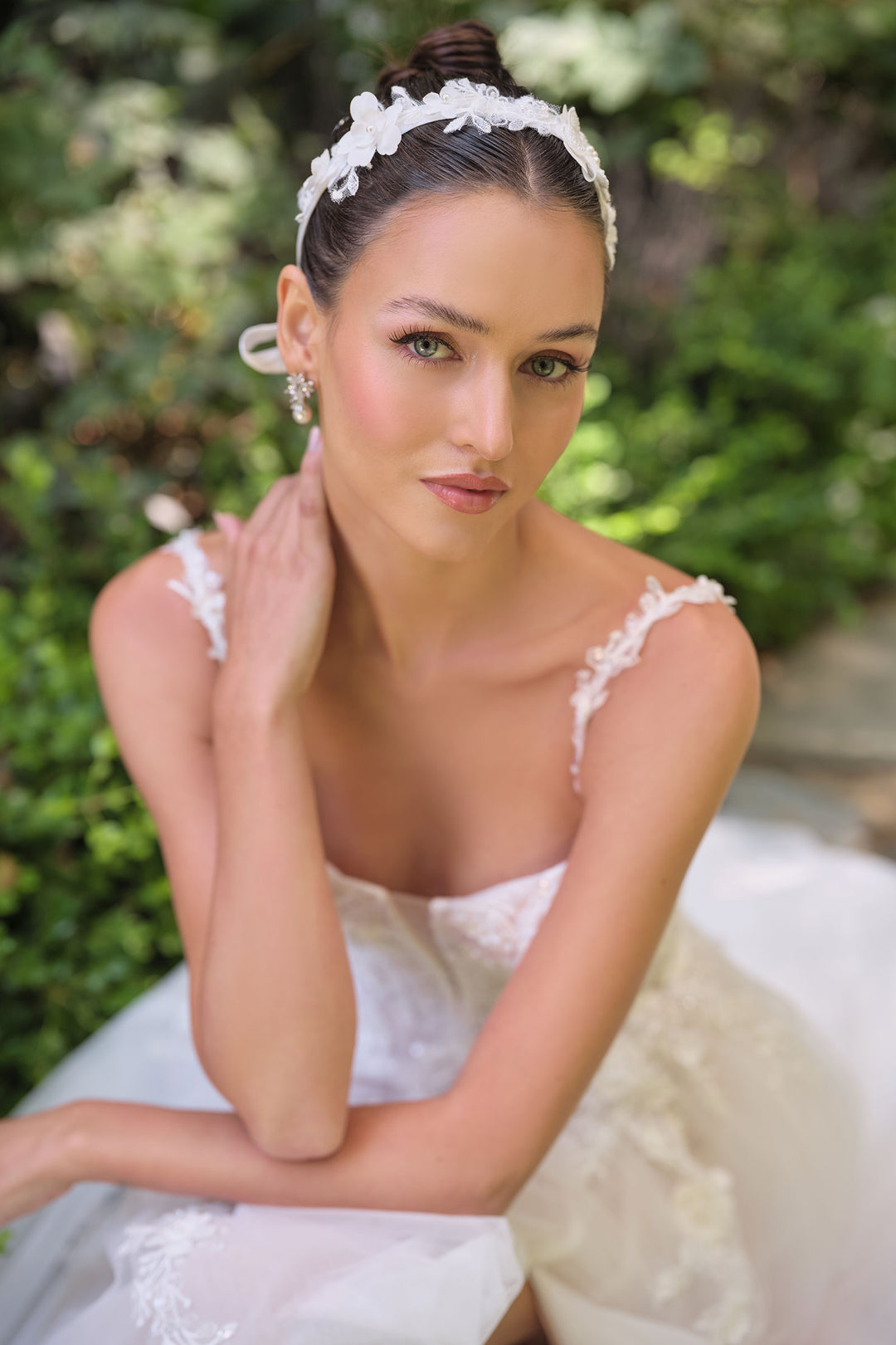Andrea & Leo WL063 A-Line Evening Gown with Plunging Neckline