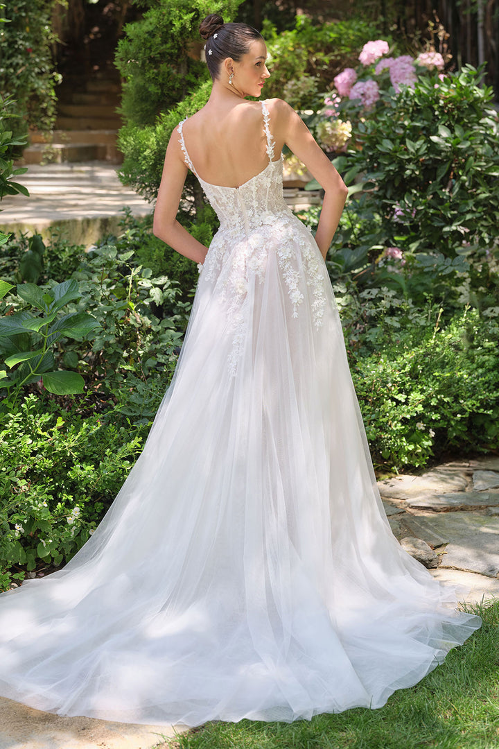 Andrea & Leo WL063 A-Line Evening Gown with Plunging Neckline