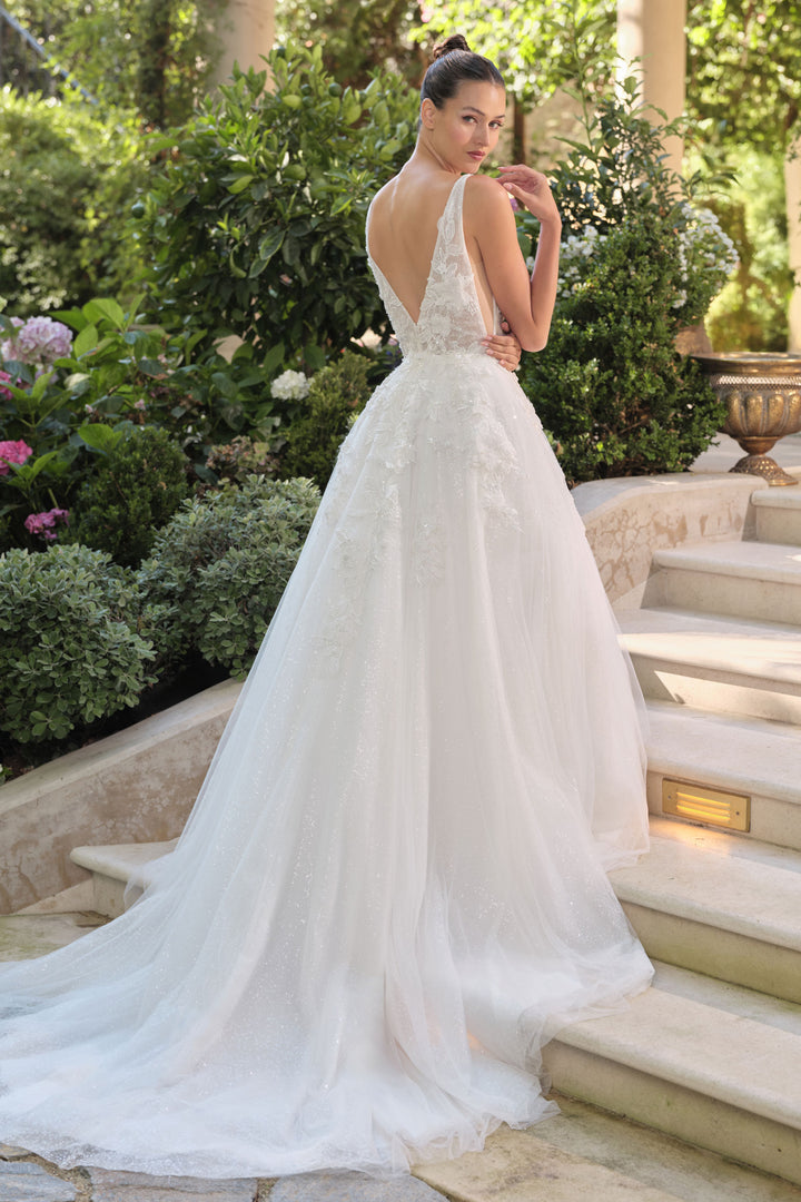 Andrea & Leo WL064 Evening Gown with Deep V-Neckline