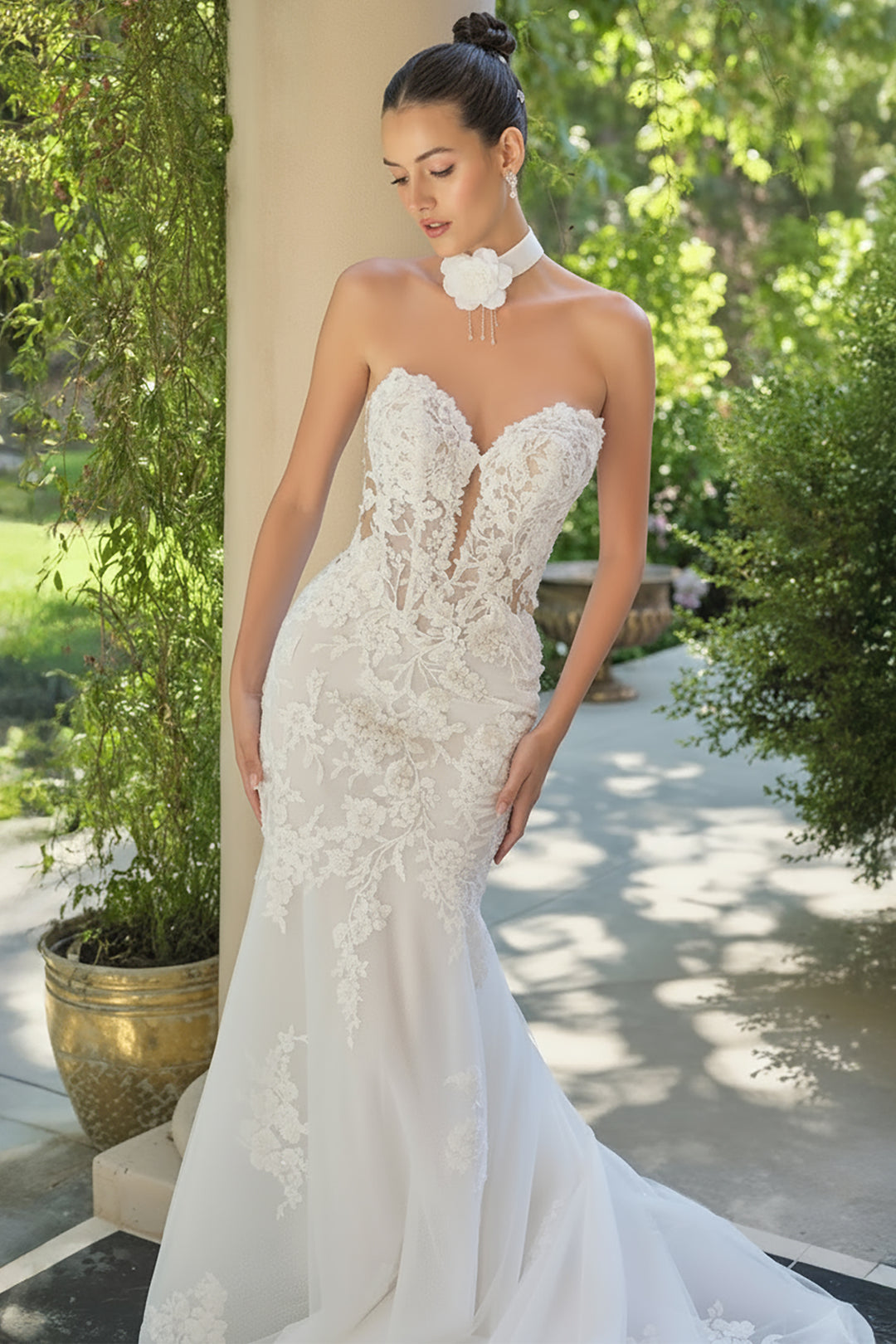 Andrea & Leo WL065 Mermaid Evening Gown with Sweetheart Neckline