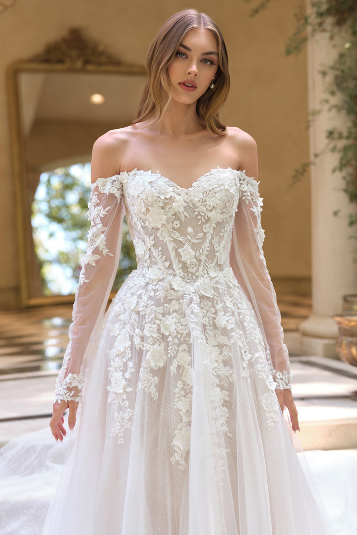 Andrea & Leo WL067 Evening Gown Off-the-Shoulder Silhouette