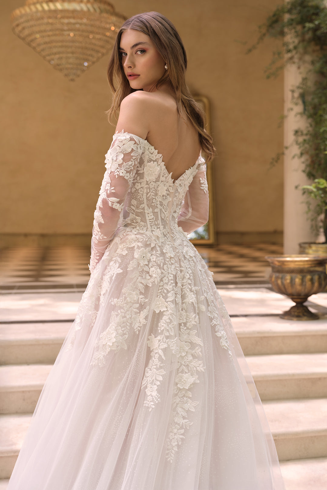 Andrea & Leo WL067 Evening Gown Off-the-Shoulder Silhouette