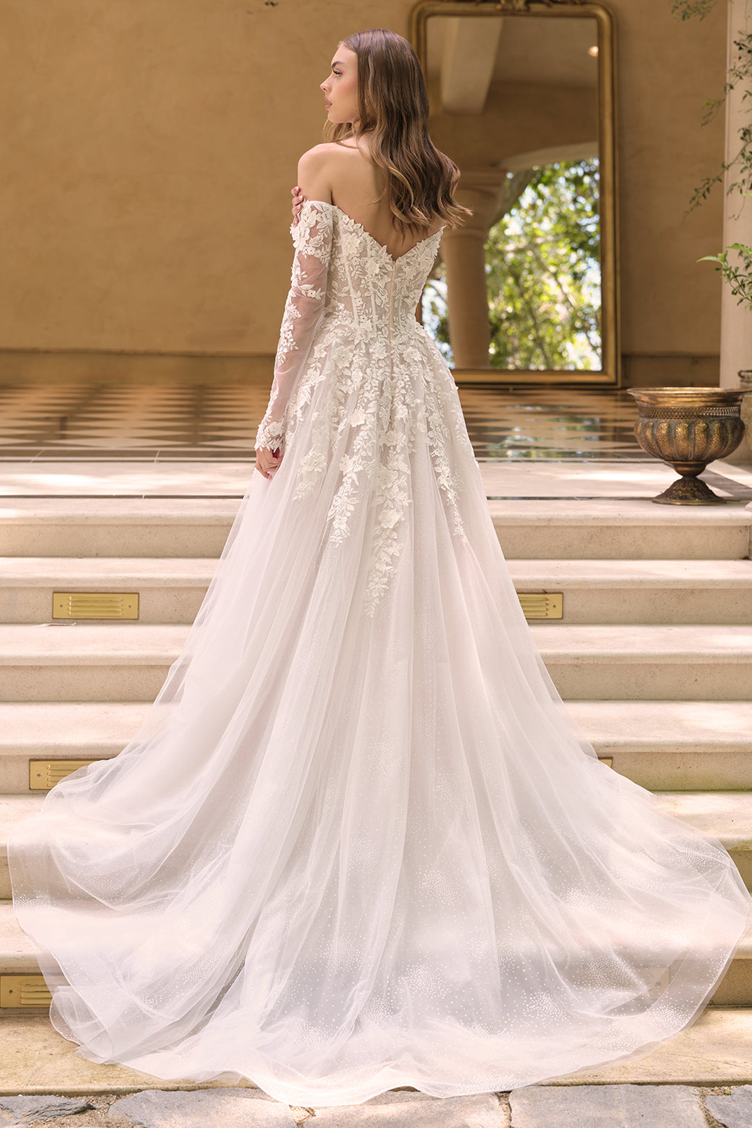 Andrea & Leo WL067 Evening Gown Off-the-Shoulder Silhouette