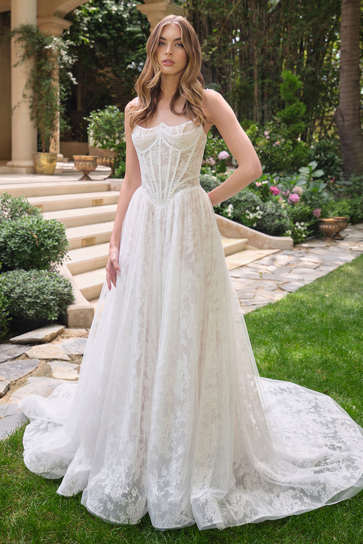 Andrea & Leo WL069 A-Line Evening Gown with Scoop Neckline
