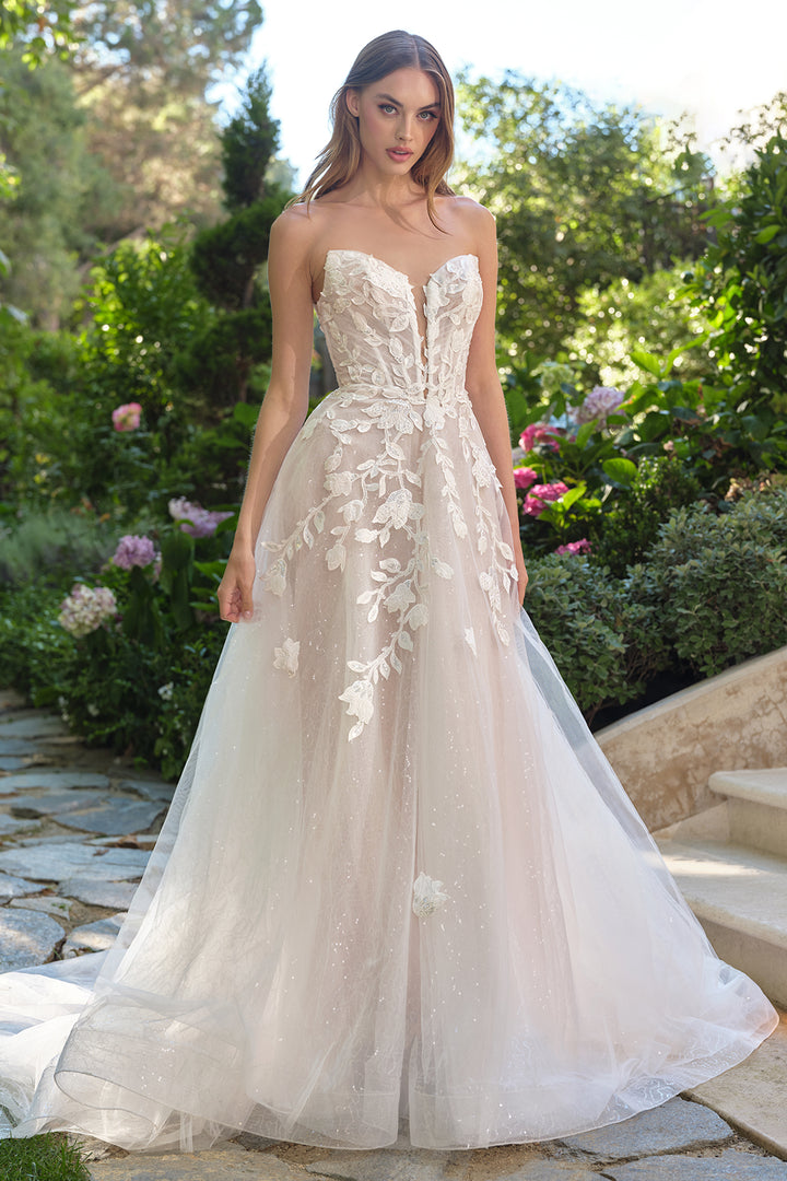 Andrea & Leo WL070 Evening Gown with Sculpted Plunge Neckline