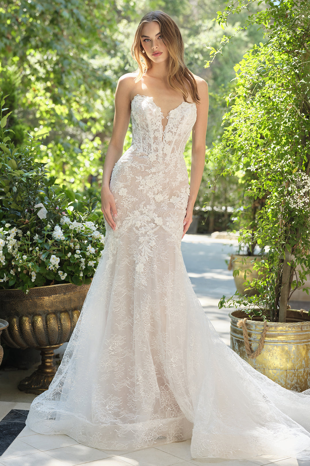 Andrea & Leo WL072 Evening Gown with Strapless Silhouette