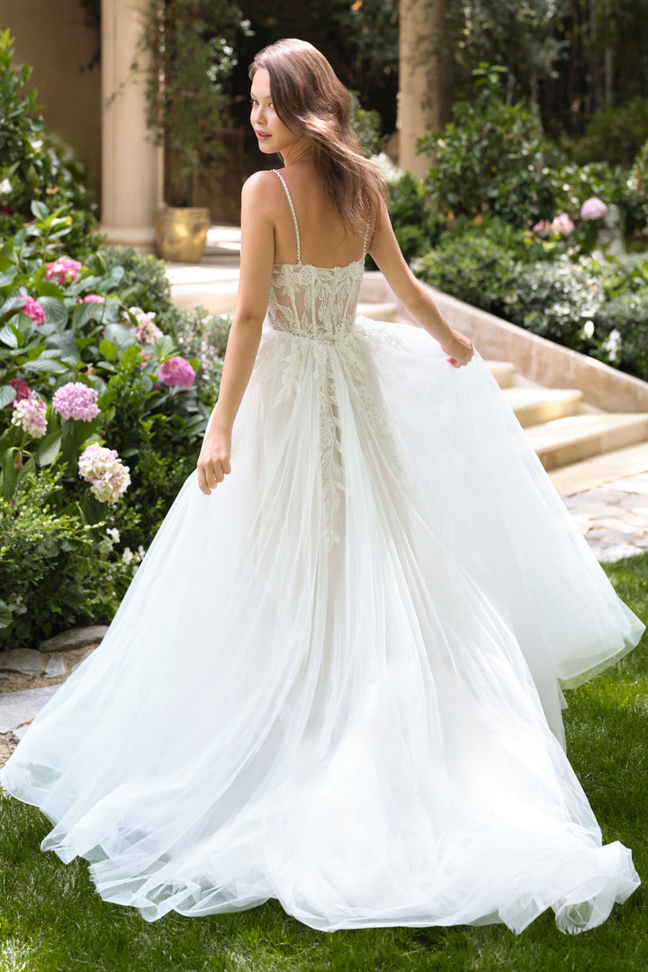 Andrea & Leo WL087 A-Line Evening Gown with Plunging Neckline