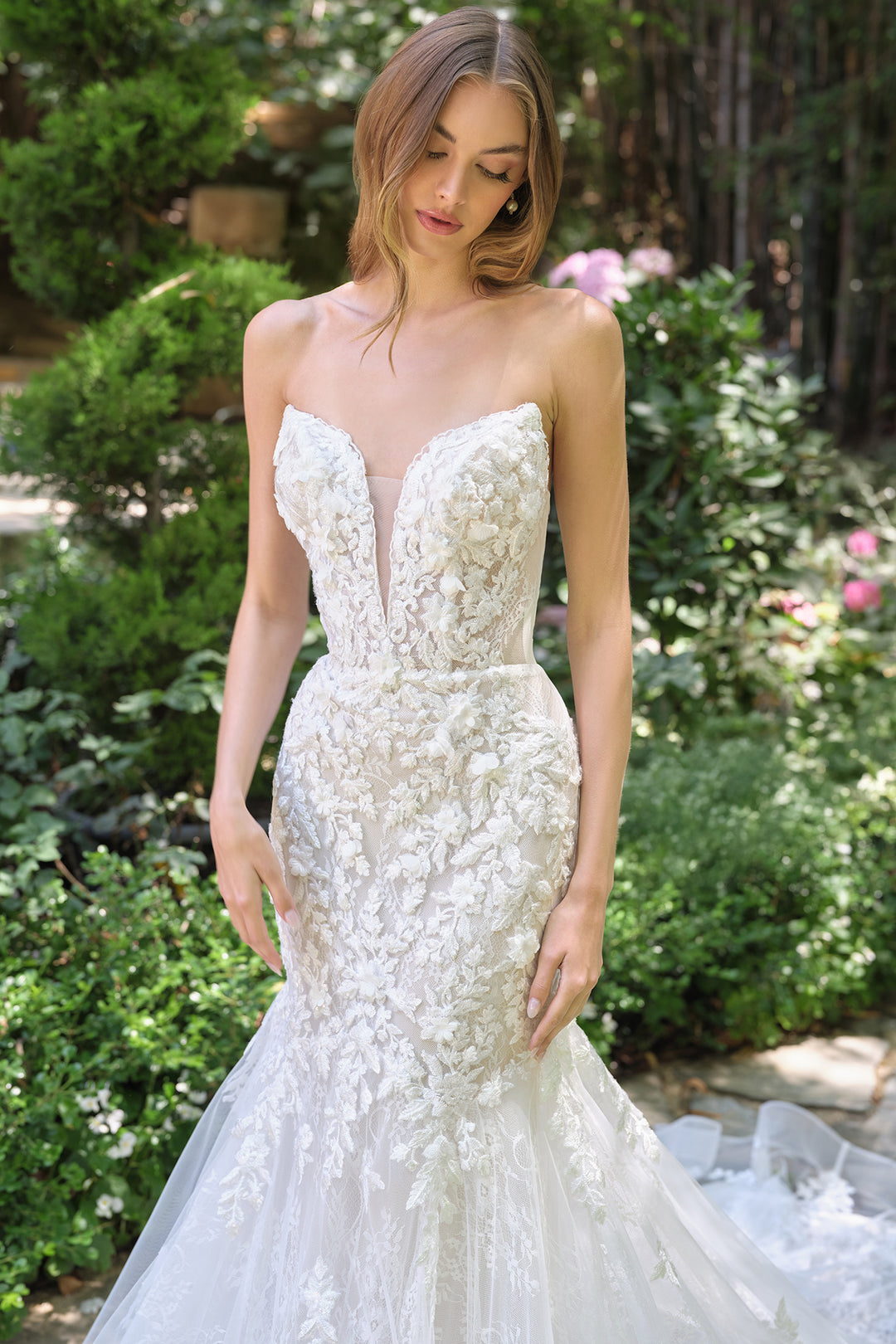 Andrea & Leo WL088 Mermaid Evening Gown with Strapless Neckline
