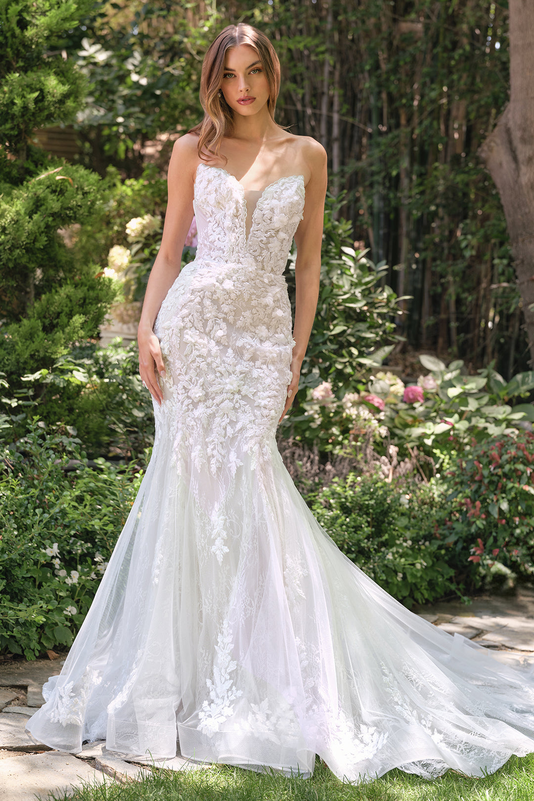 Andrea & Leo WL088 Mermaid Evening Gown with Strapless Neckline