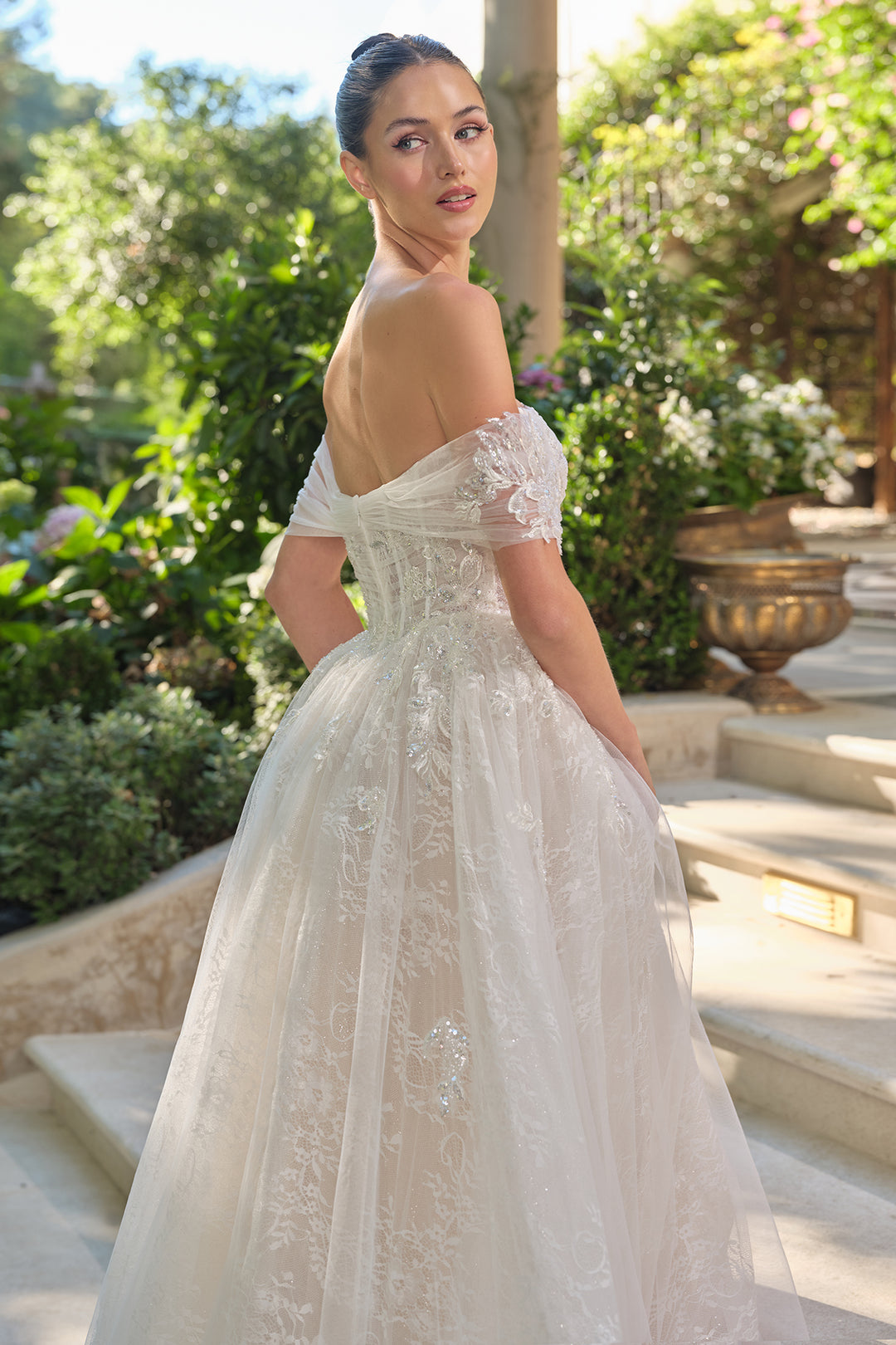 Andrea & Leo WL090 Evening Gown Off-the-Shoulder Tulle