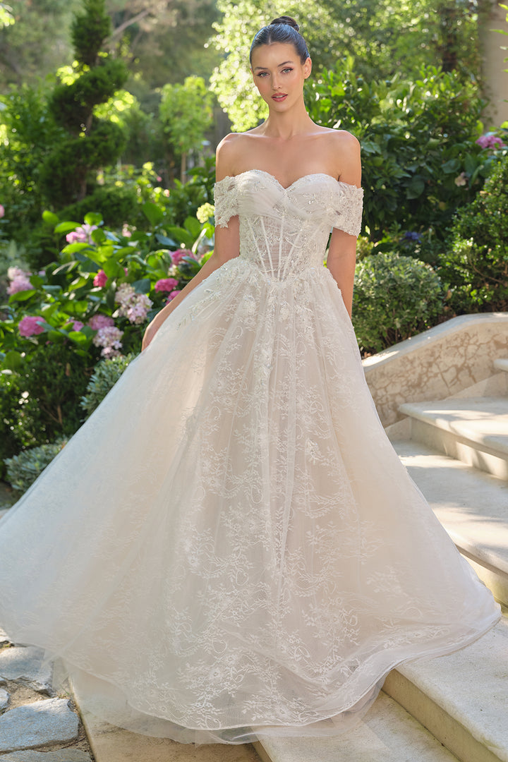 Andrea & Leo WL090 Evening Gown Off-the-Shoulder Tulle