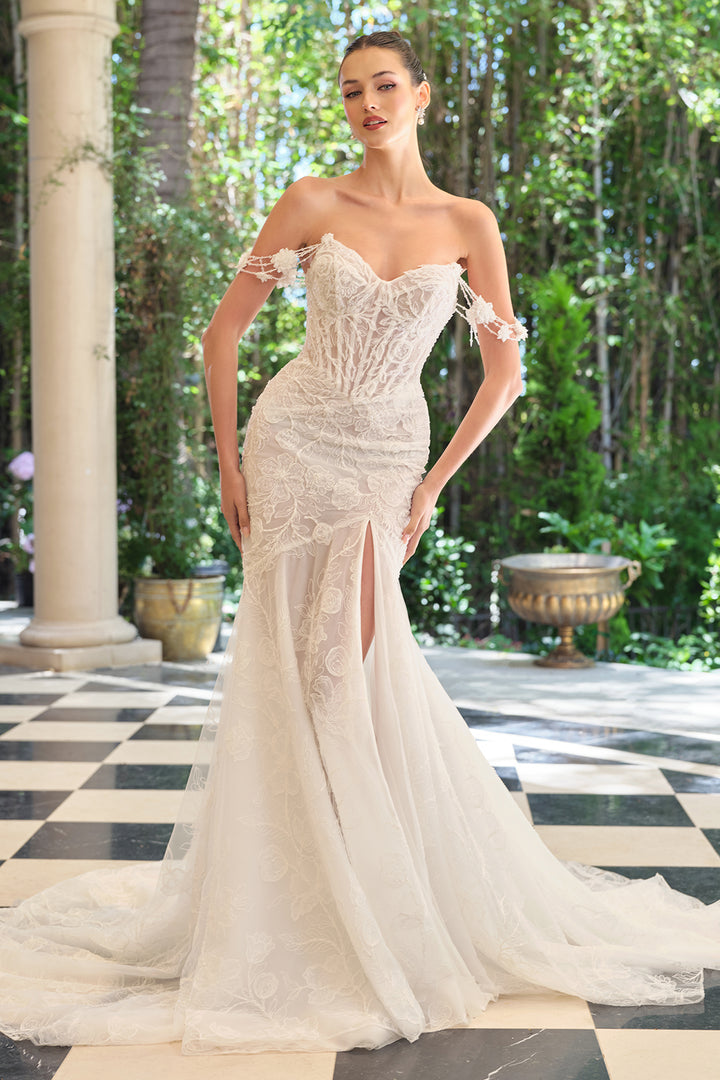 Andrea & Leo WL099 Evening Gown with Illusion Corset Bodice