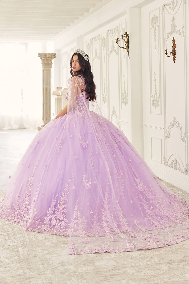 CINDERELLA DIVINE 15723 Strapless Quinceanera Ball Gown With Removable Caplet