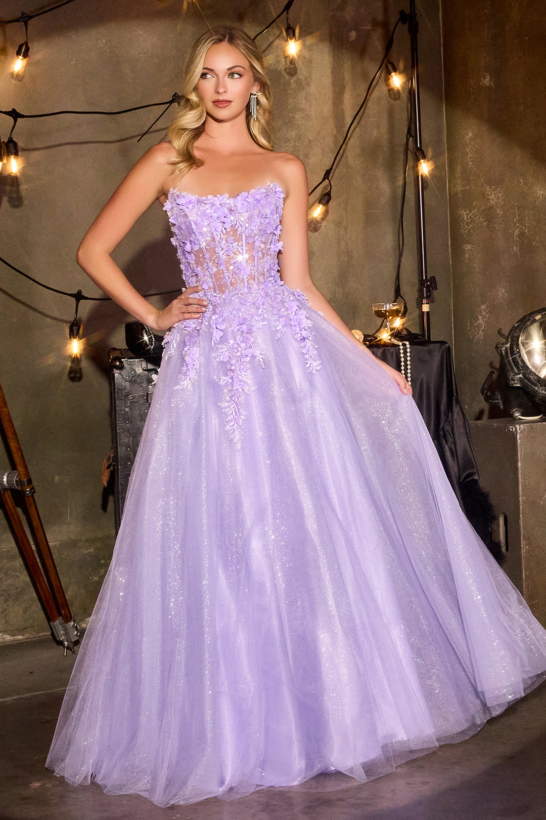 Cinderella Divine C174 Evening Gown A-Line Silhouette