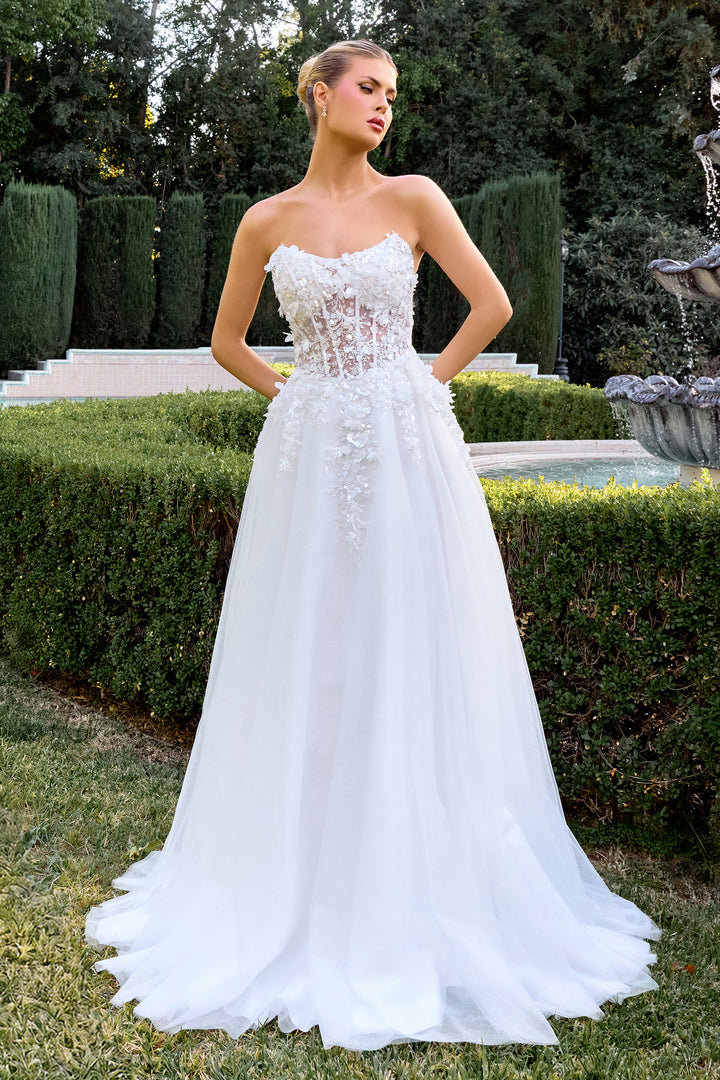 Cinderella Divine C174W A-Line Evening Gown with Sweetheart Neckline