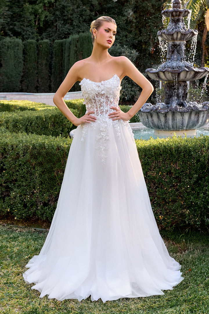 Cinderella Divine C174W A-Line Evening Gown with Sweetheart Neckline
