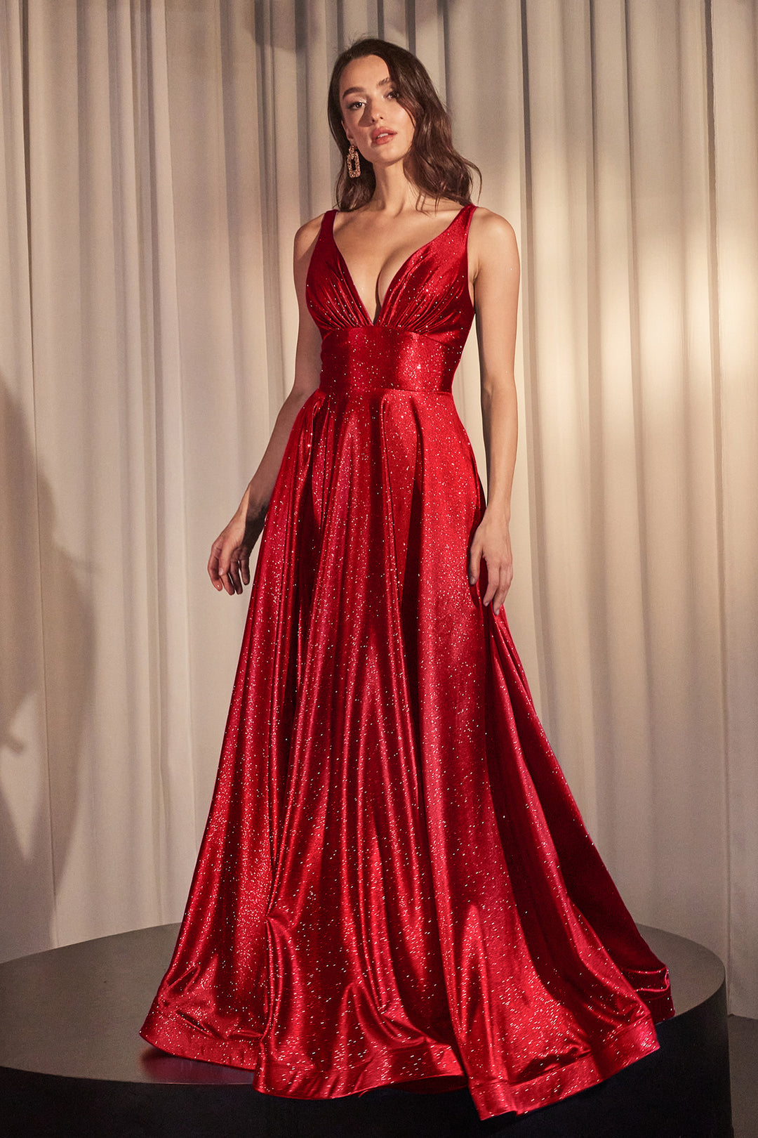 metallic red dress Red Metallic Foil Draped Short Dress Deepika Arora