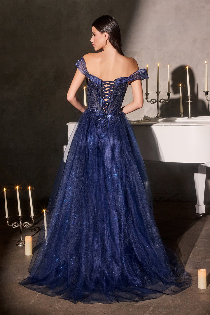Cinderella Divine CC493 Evening Gown Off-the-Shoulder Silhouette