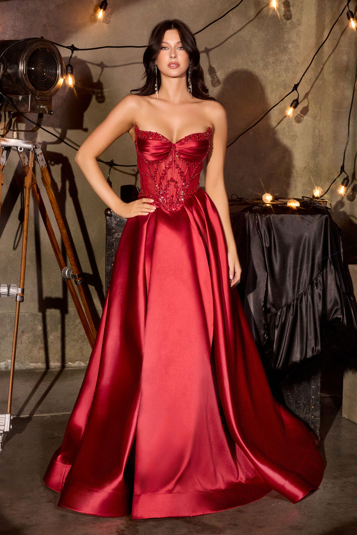 Cinderella Divine CD389 A-Line Prom Dress with Sweetheart Neckline