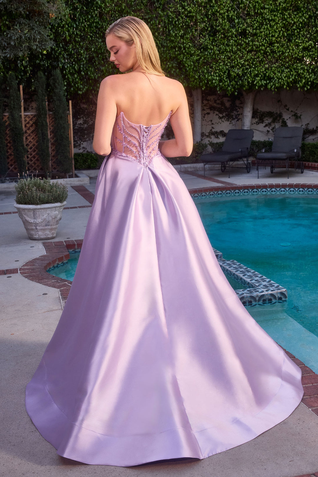 Cinderella Divine CD389 A-Line Prom Dress with Sweetheart Neckline