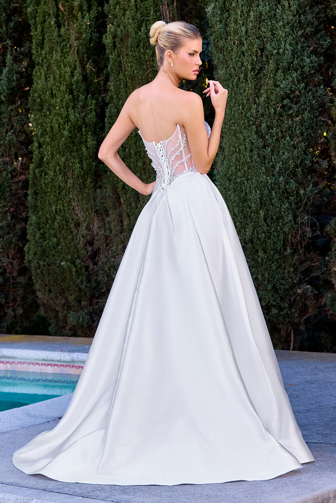 Cinderella Divine CD389W A-Line Evening Gown with Sweetheart Neckline