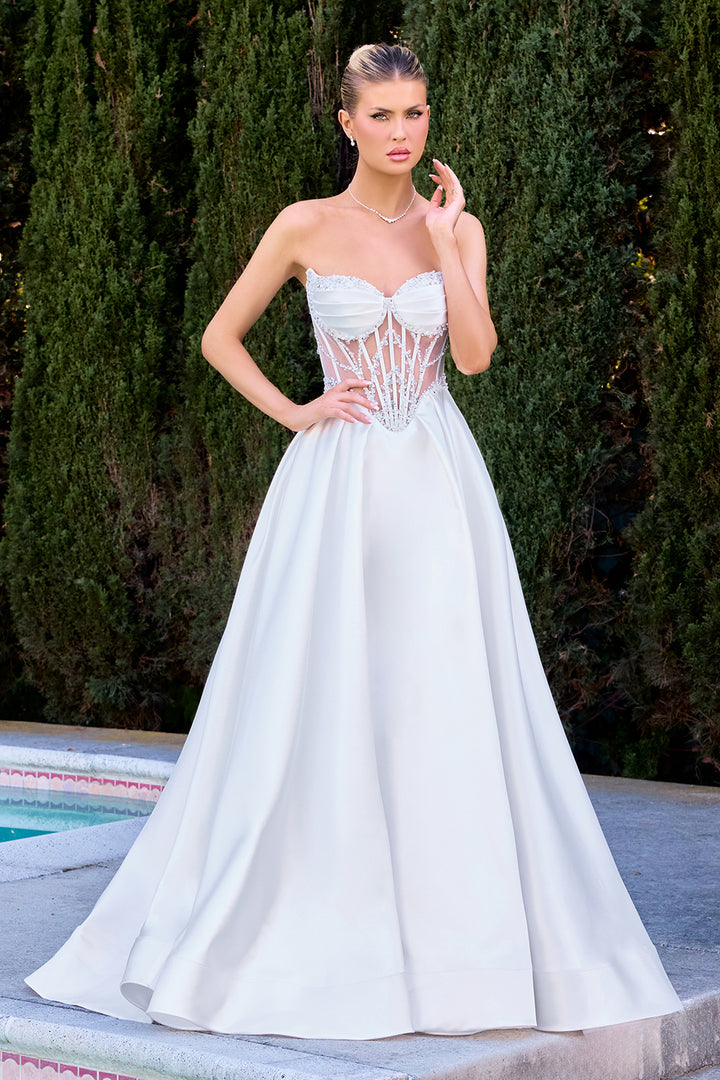 Cinderella Divine CD389W A-Line Evening Gown with Sweetheart Neckline