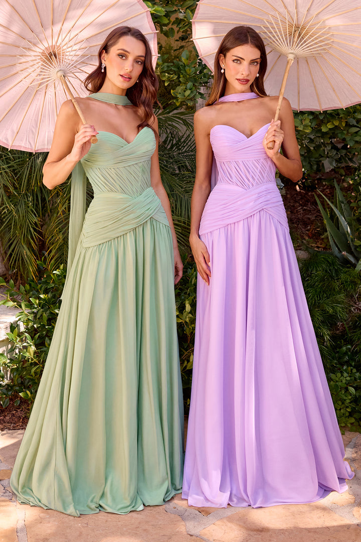 Cinderella Divine CD395 Evening Gown A-Line Silhouette