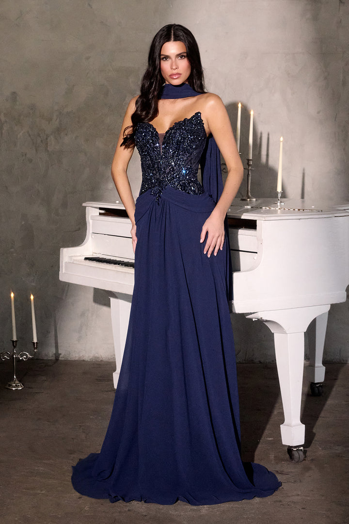 Cinderella Divine CD673 Evening Gown A-Line Silhouette