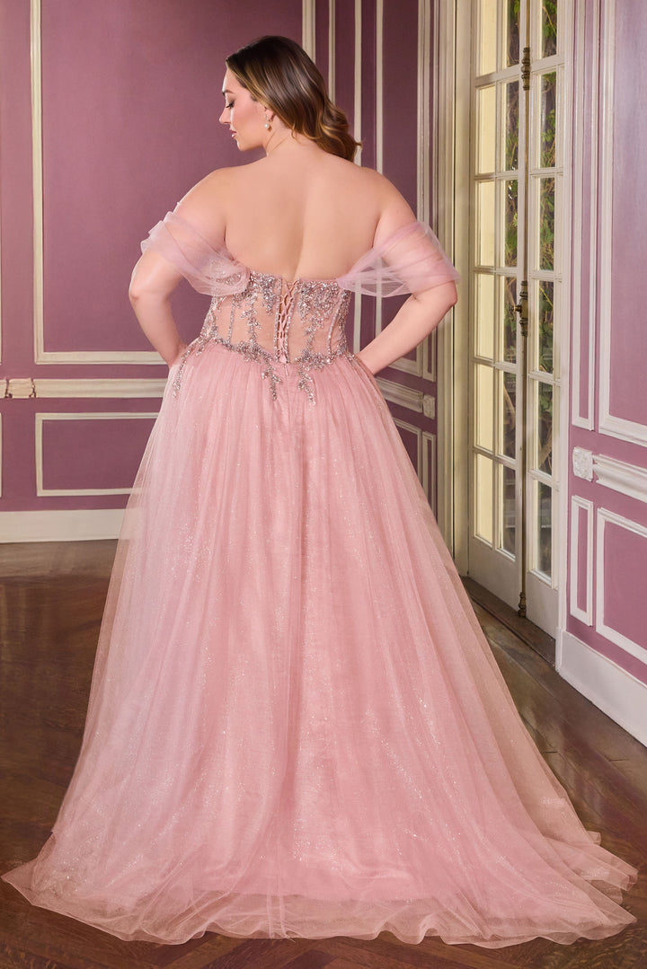 Cinderella Divine CD721C A-Line Evening Gown with Sweetheart Neckline