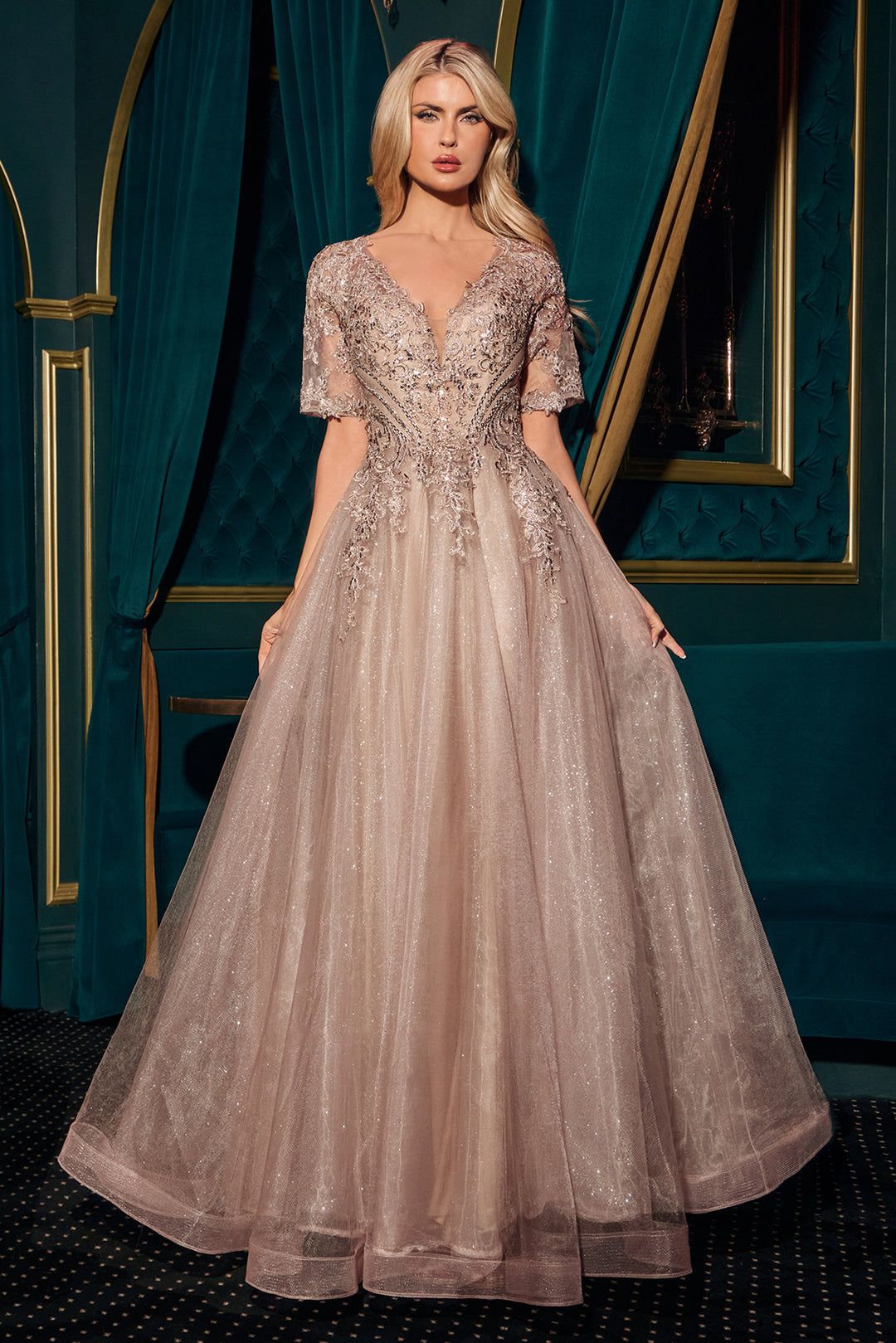 Cinderella Divine CD726 Evening Gown A-Line Silhouette
