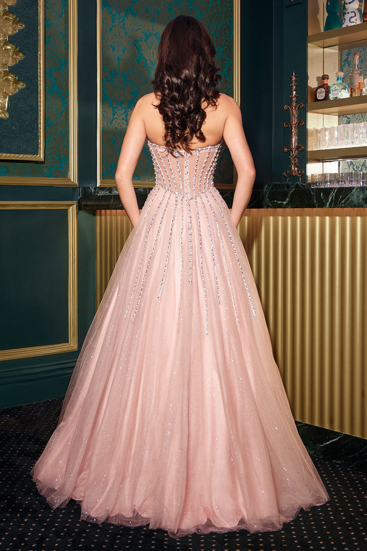 Cinderella Divine CDS541 Strapless Ball Gown Prom Dress