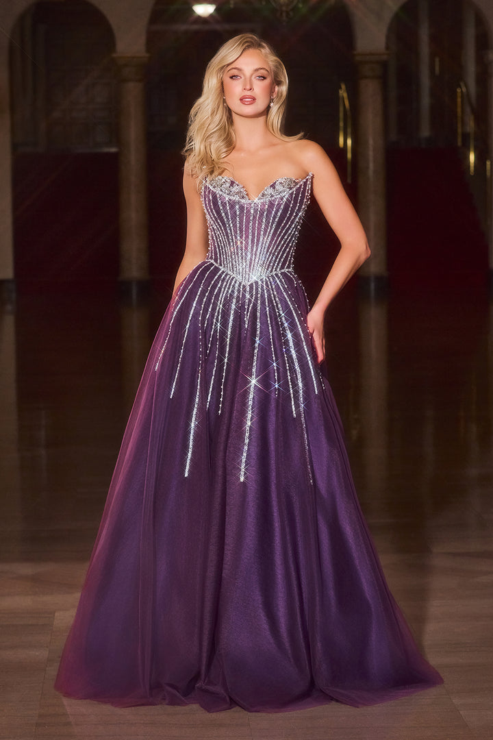 Cinderella Divine CDS541 Strapless Ball Gown Prom Dress