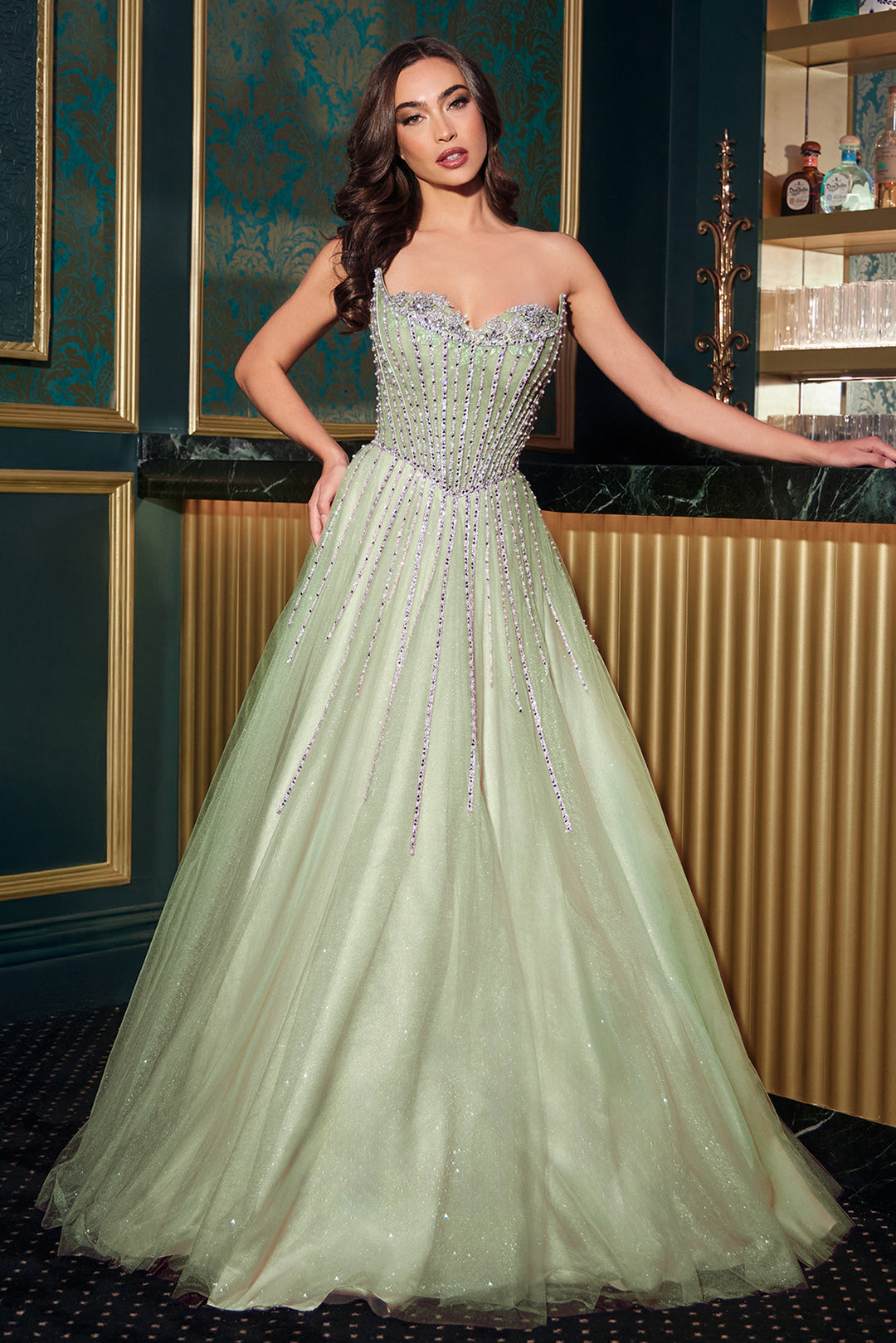 Cinderella Divine CDS541 Strapless Ball Gown Prom Dress