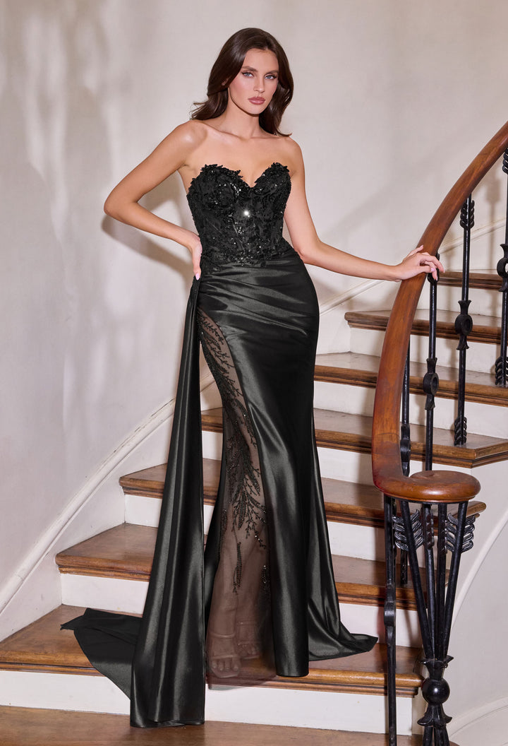 Cinderella Divine CDS565 Evening Gown with Sweetheart Neckline