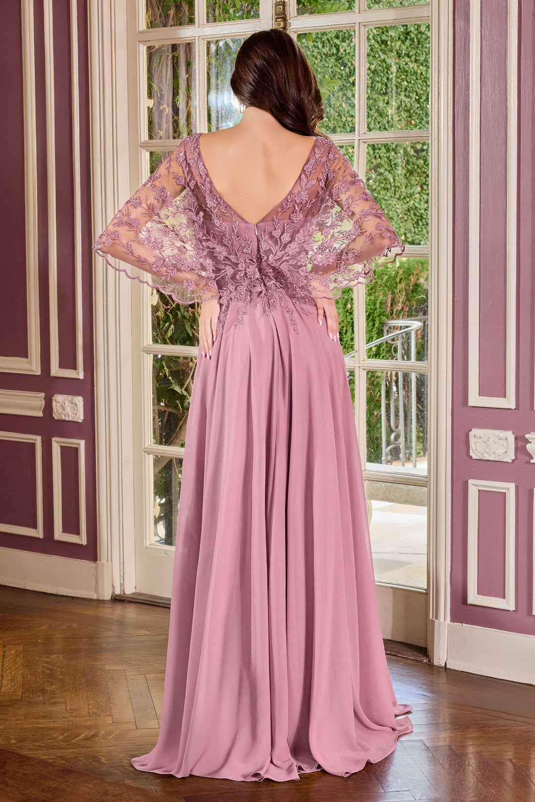Cinderella Divine CL10 Evening Gown with V-Neckline