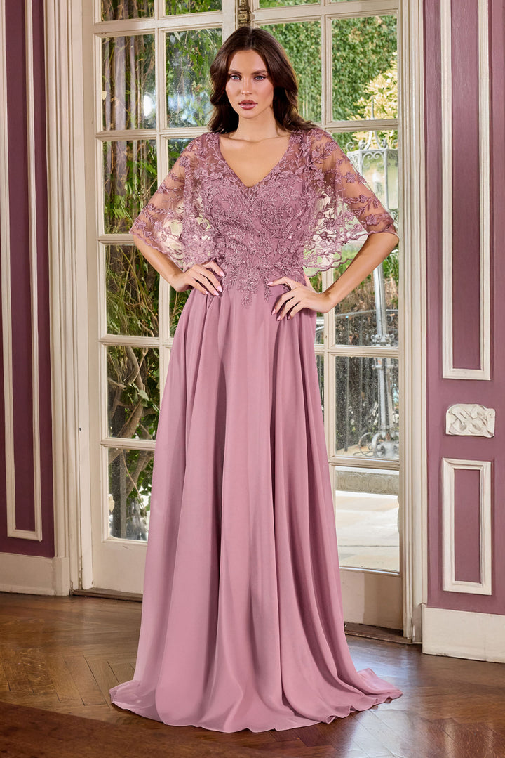 Cinderella Divine CL10 Evening Gown with V-Neckline