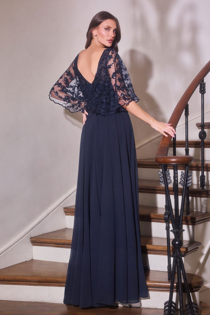 Cinderella Divine CL10 Evening Gown with V-Neckline