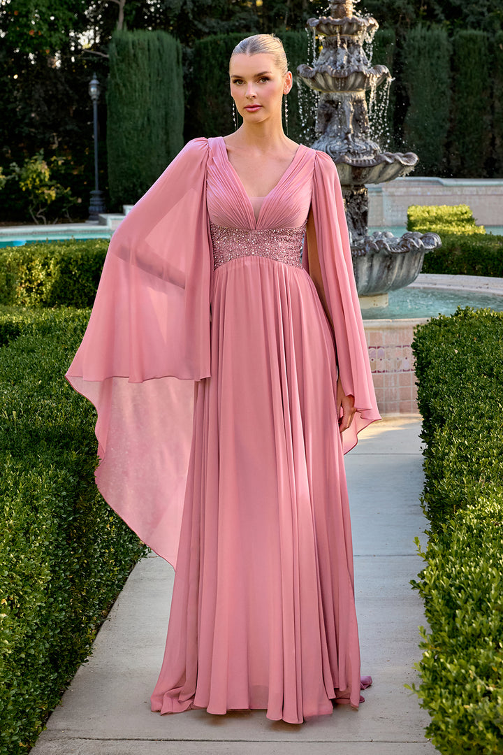 Cinderella Divine CM8244 Evening Gown with A-Line Silhouette