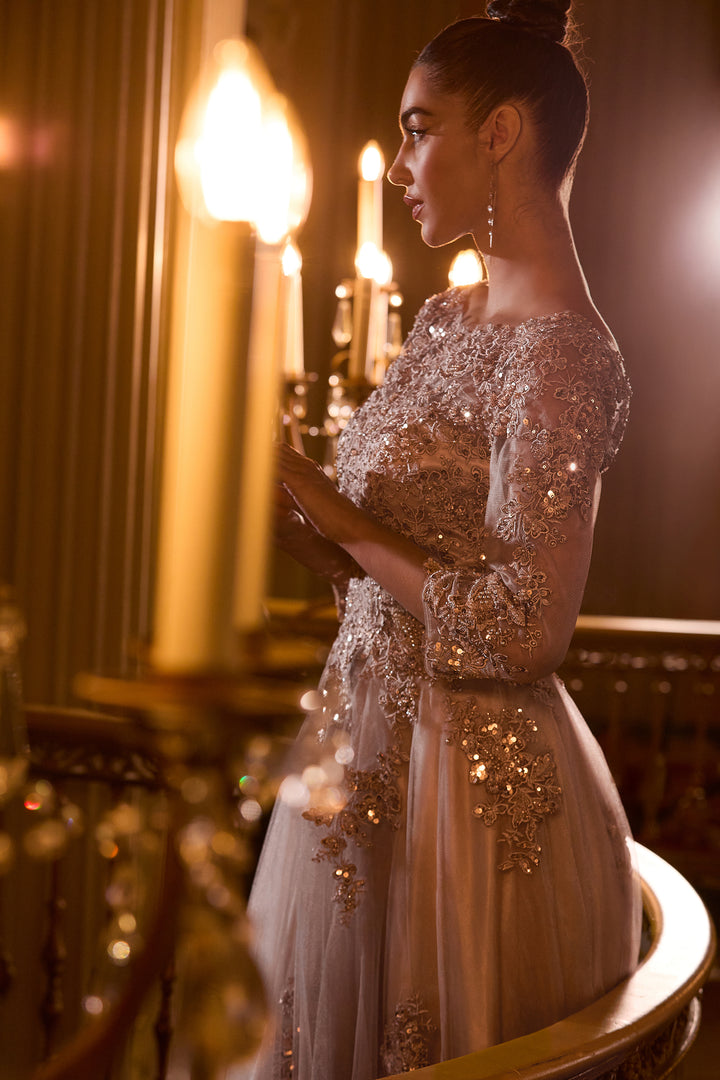 Cinderella Divine J883 Evening Gown with High Neckline