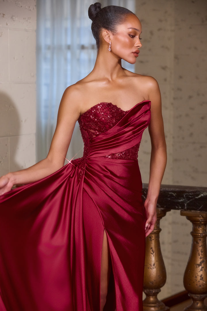 Cinderella Divine J887 Evening Gown One-Shoulder Silhouette