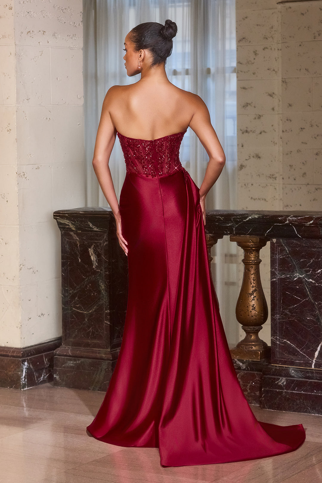 Cinderella Divine J887 Evening Gown One-Shoulder Silhouette